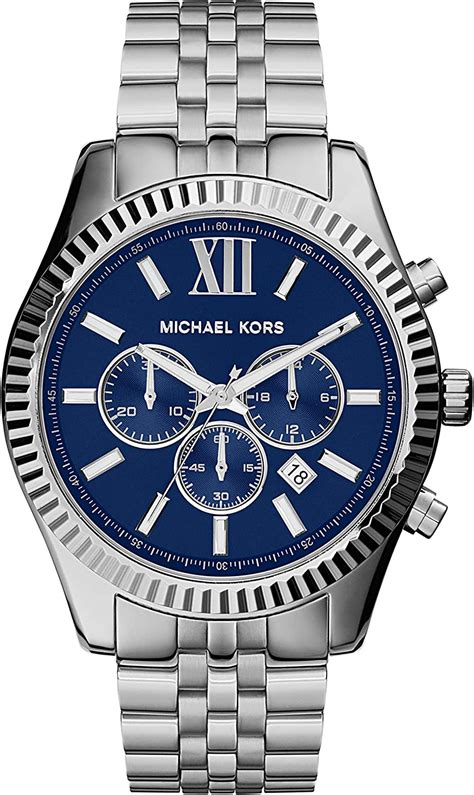 Amazon.com: Michael Kors Men's Lexington Silver .